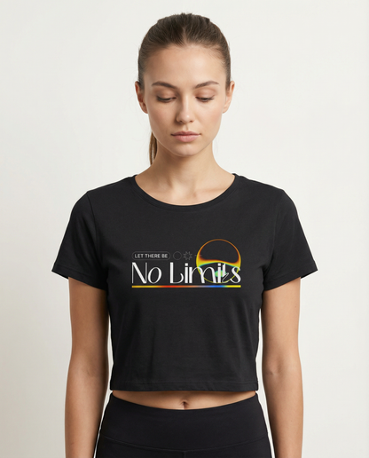 NO LIMITS: BLACK CROP TOP