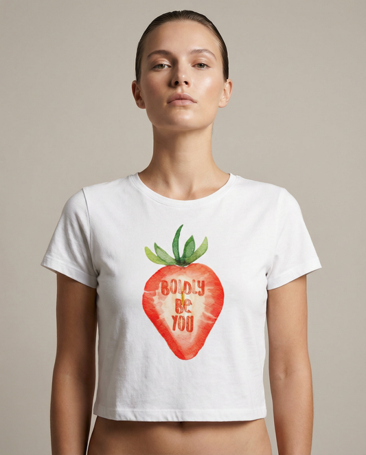 BOLDLY: WHITE CROP TOP