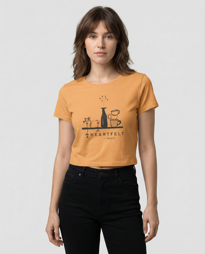 HEARTFELT: MUSTARD YELLOW CROP TOP