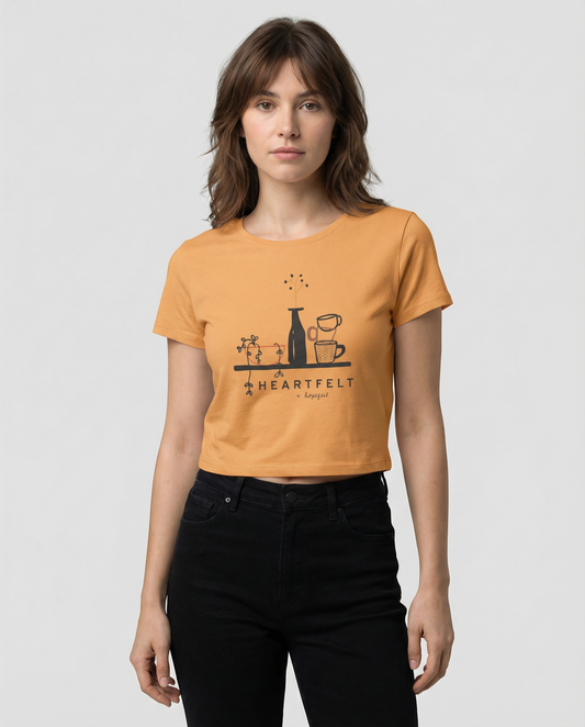 HEARTFELT: MUSTARD YELLOW CROP TOP