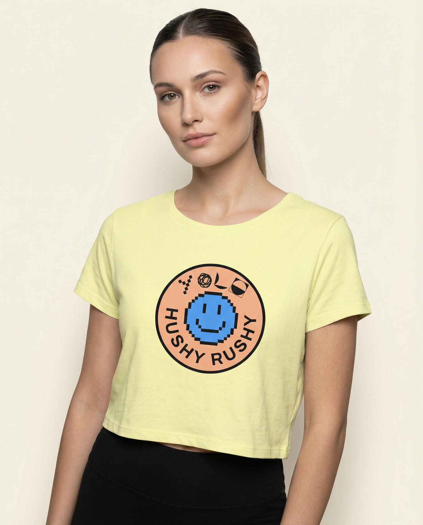YOLO: BUTTER YELLOW CROP TOP