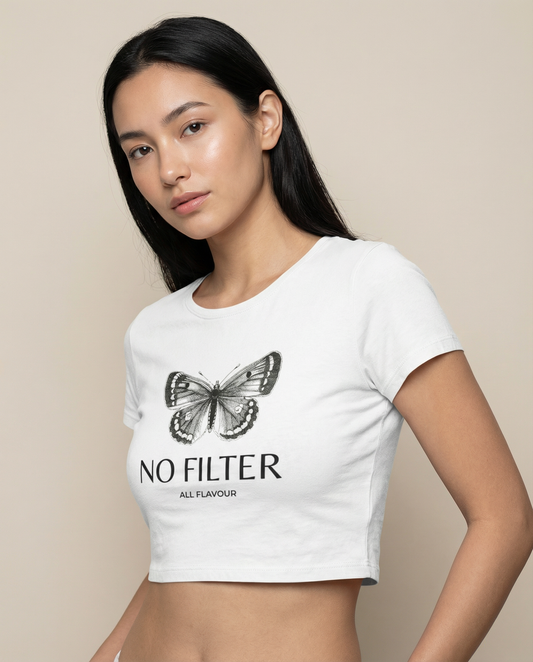 NO FILTER: WHITE CROP TOP
