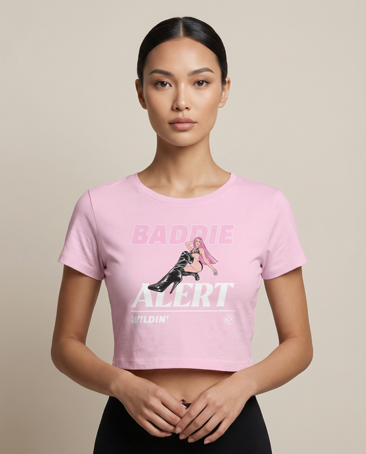 BADDIE ALERT: LIGHT PINK CROP TOP