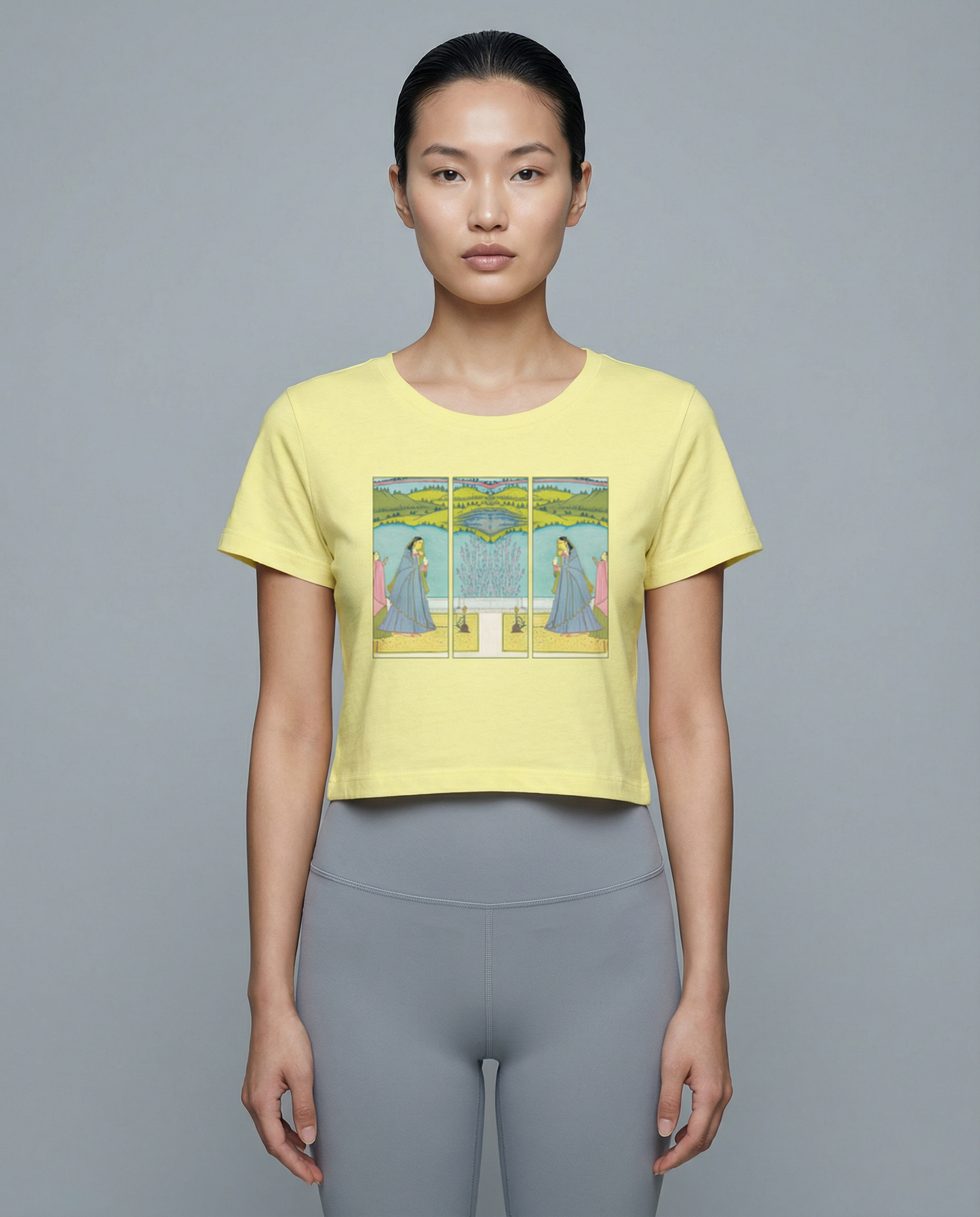 HOOKAH & FALCONS: BUTTER YELLOW CROP TOP