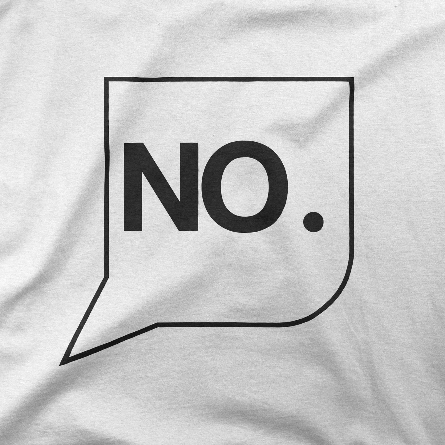 nope-white-round-neck-t-shirt