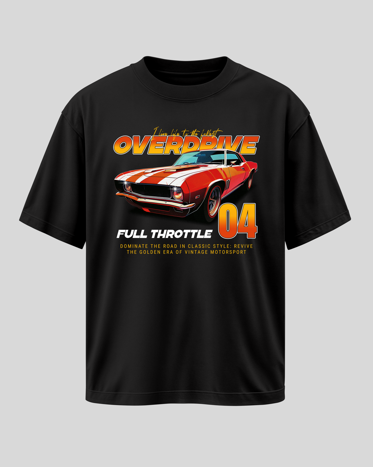 OVERDRIVE: Black Oversized T-Shirt