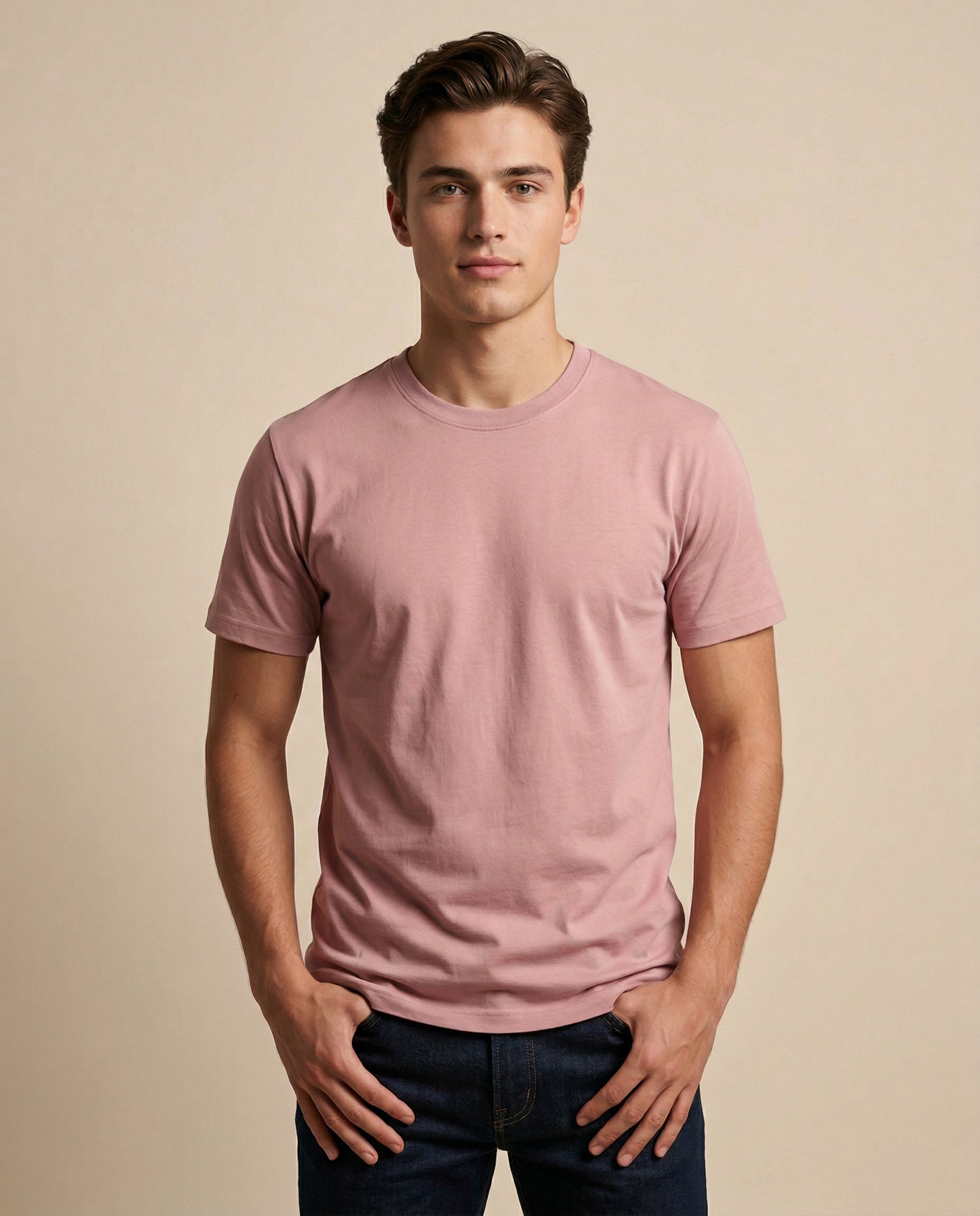 PLAIN SOLID : Dusk Round Neck T-shirt for Men