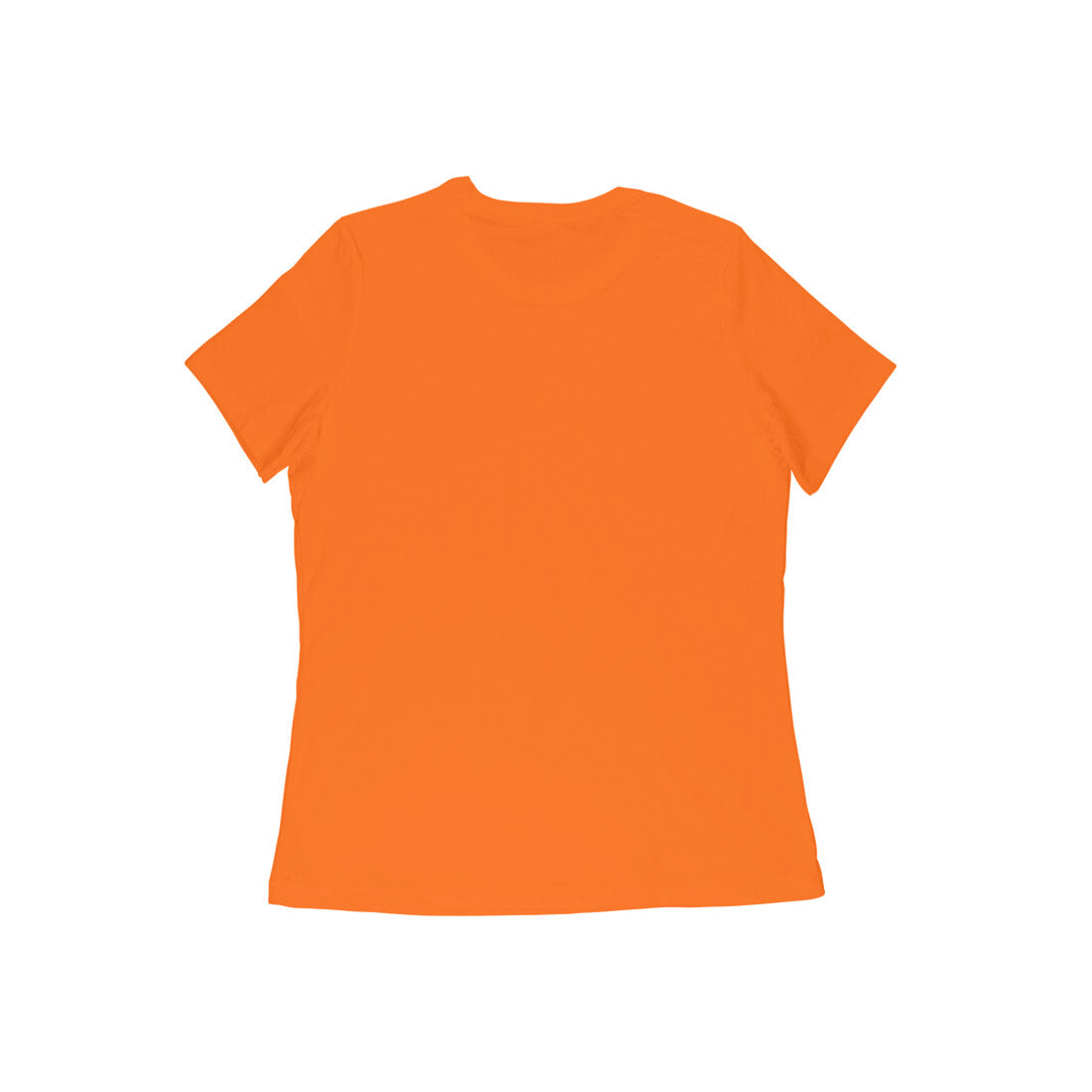 basic-womens-orange-round-neck-tee