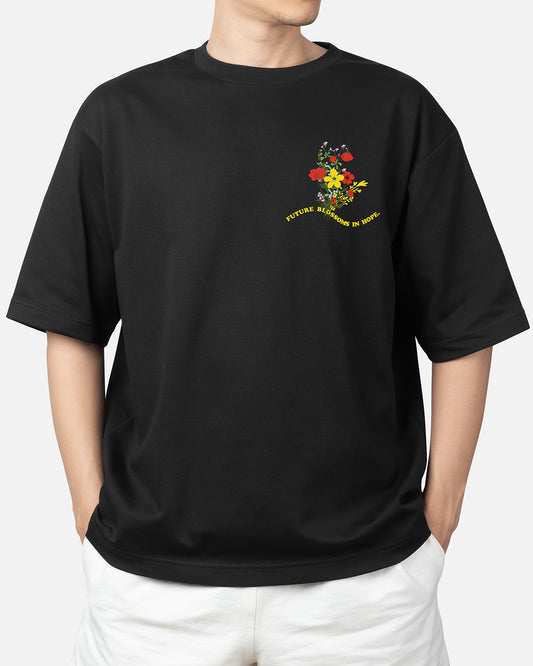 blossoms-black-oversized-t-shirt