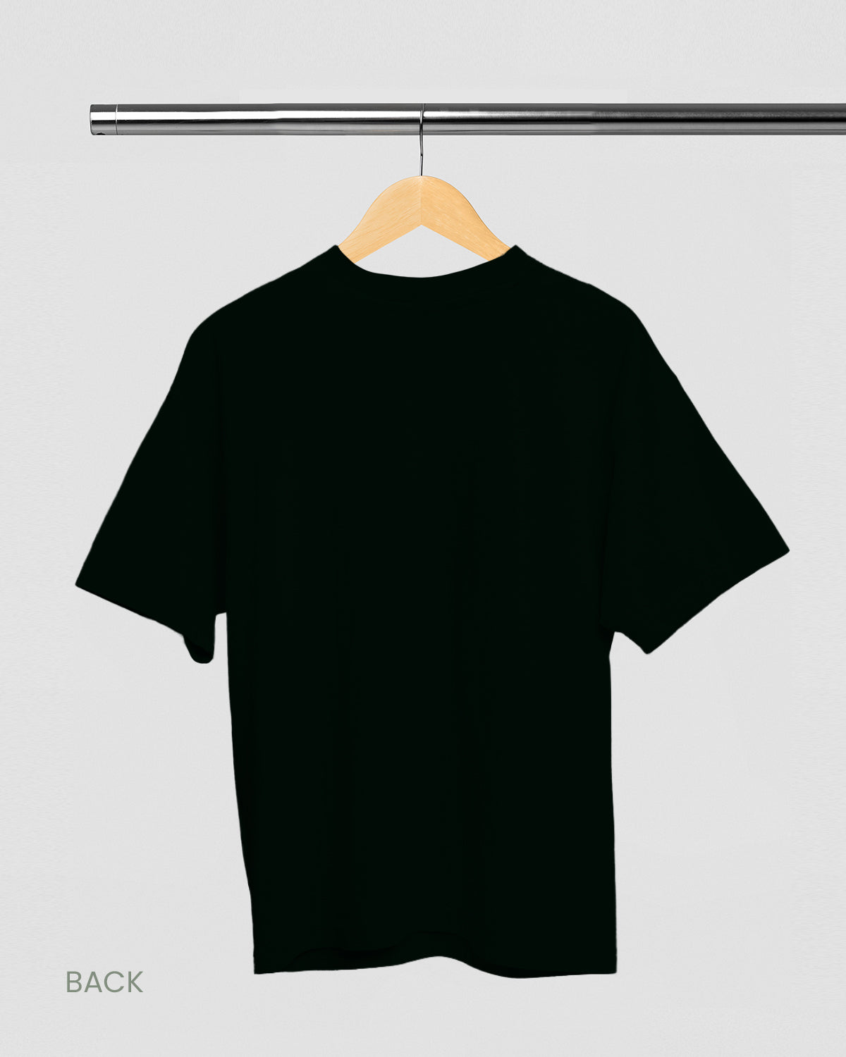 SOLID PLAIN: BOTTLE GREEN OVERSIZED T-SHIRT