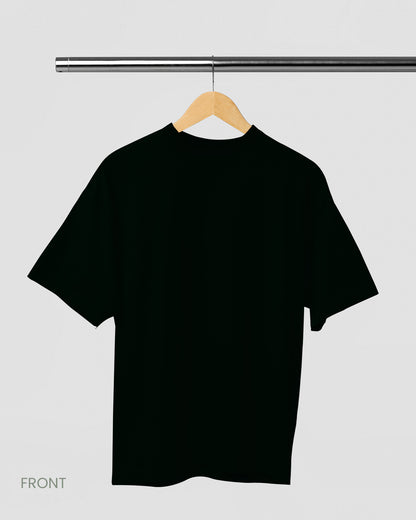 SOLID PLAIN: BOTTLE GREEN OVERSIZED T-SHIRT