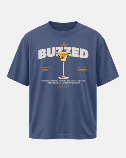 BUZZED: Steel Grey Oversized T-Shirt