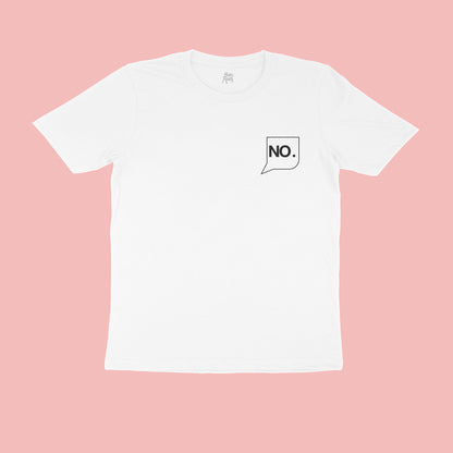 nope-white-round-neck-t-shirt