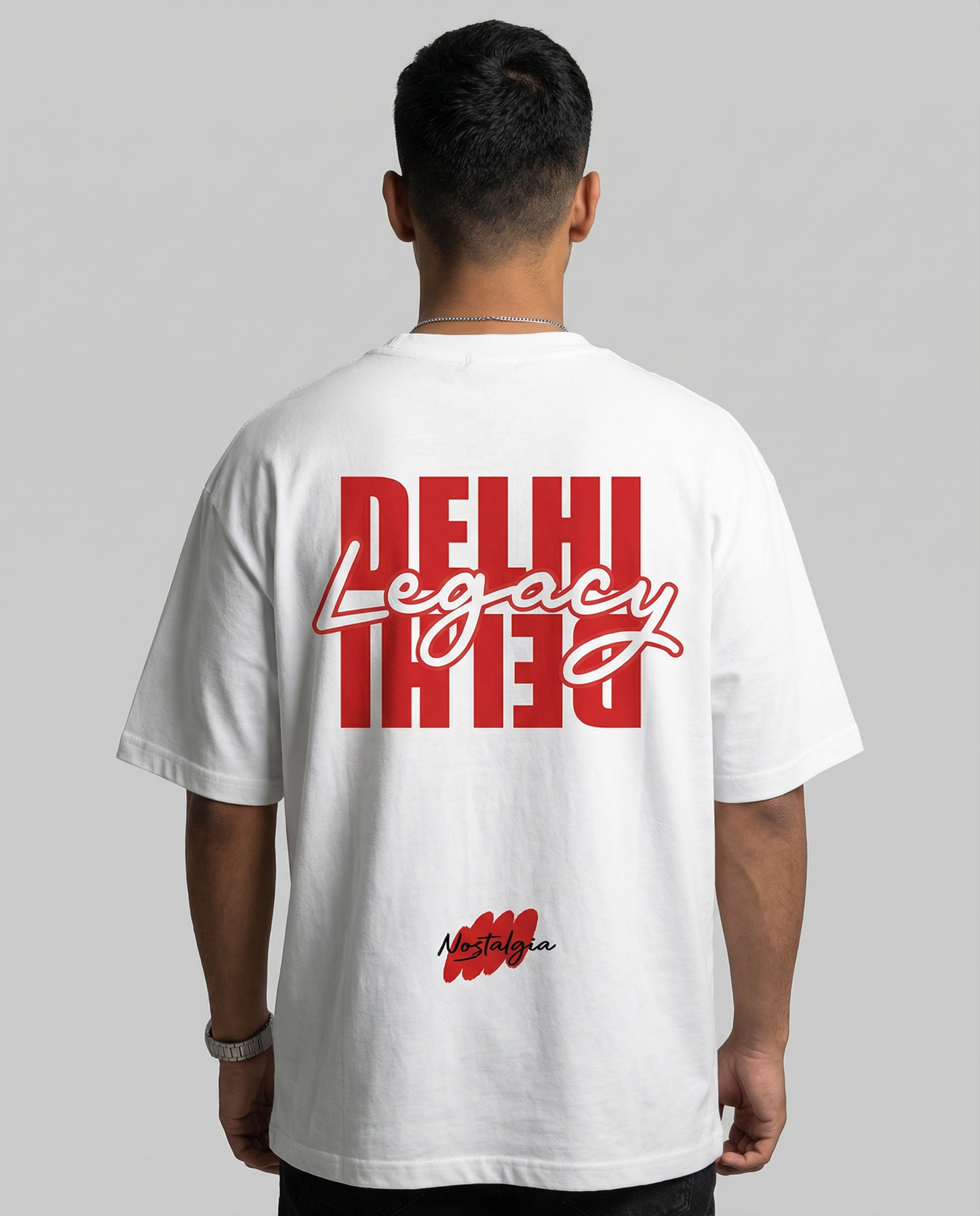 DELHI: White Oversized T-Shirt