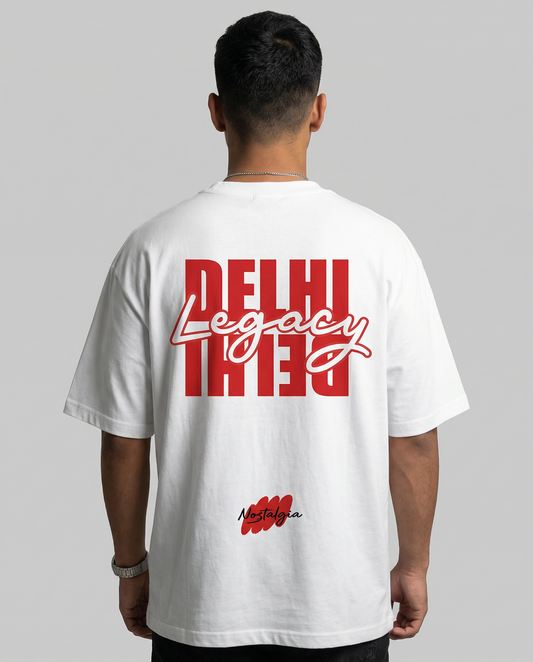 DELHI: White Oversized T-Shirt
