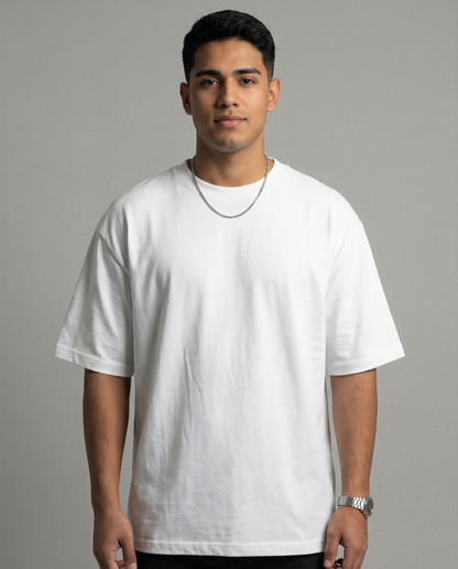 DELHI: White Oversized T-Shirt