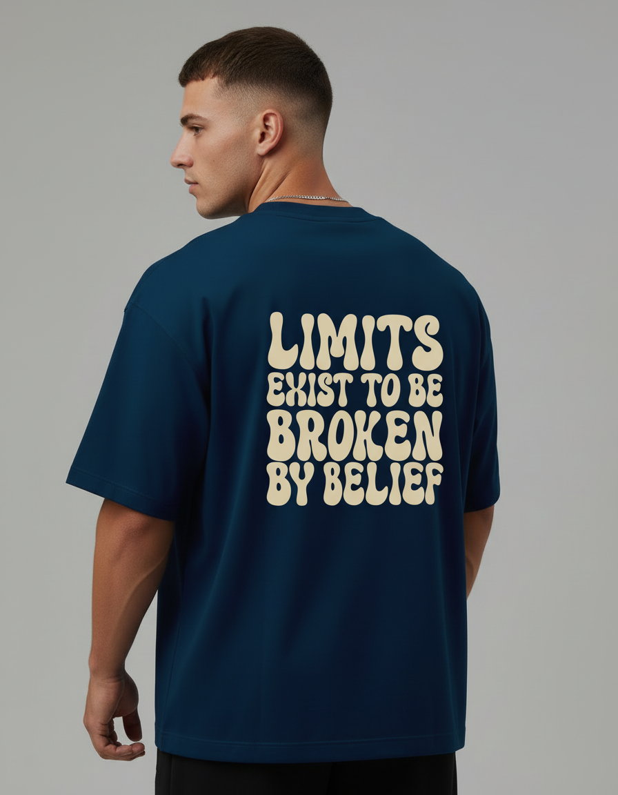 BELIEF: Navy Blue Oversized T-Shirt