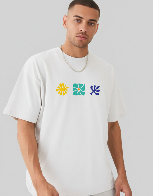 TRIPSS: White Oversized T-Shirt