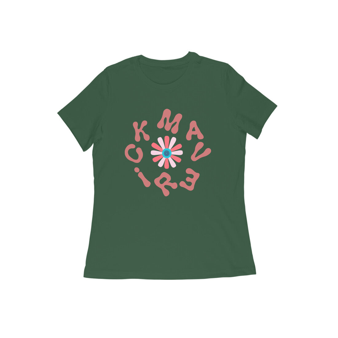 maverick-womens-olive-green-round-neck-tee