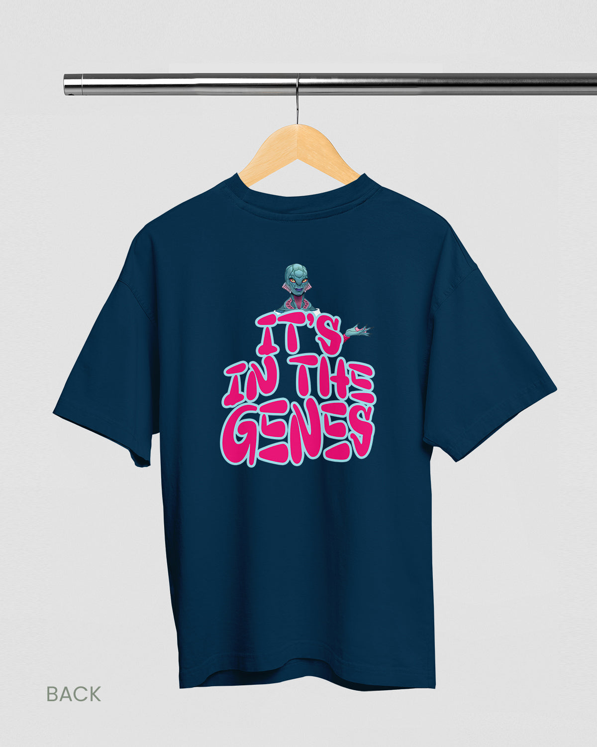 its-in-th-genes-navy-blue-unisex-oversized-tshirt