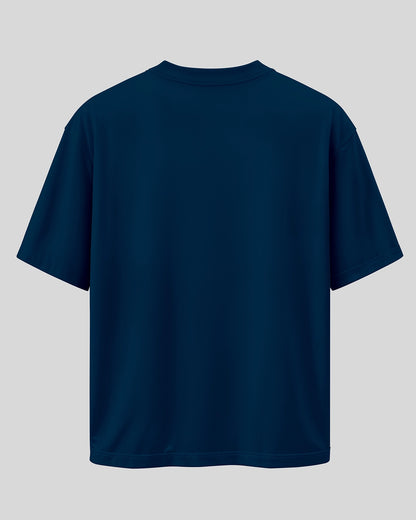 GROWTH: Navy Blue Oversized T-Shirt for Men