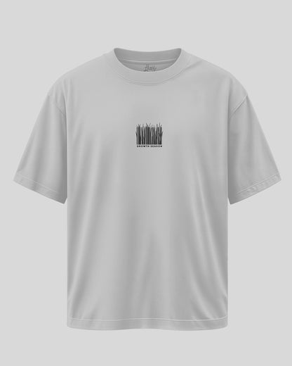 GROWTH: Ash Grey Premium Oversized T-Shirt for Men