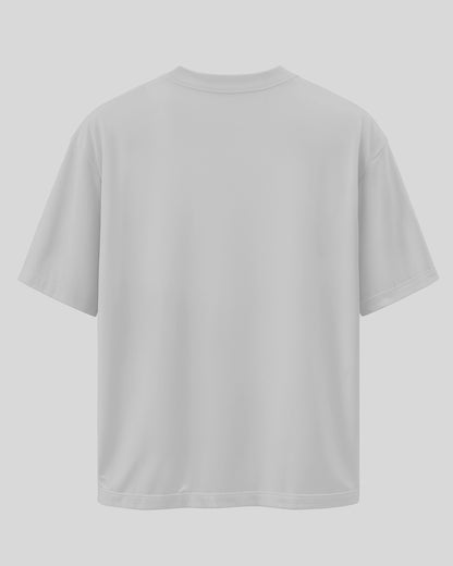 GROWTH: Ash Grey Premium Oversized T-Shirt for Men