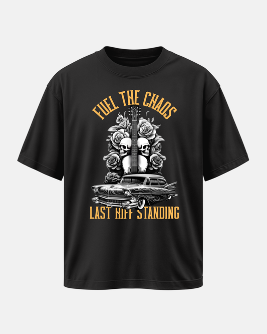 Black Oversized T-Shirt: Last Riff