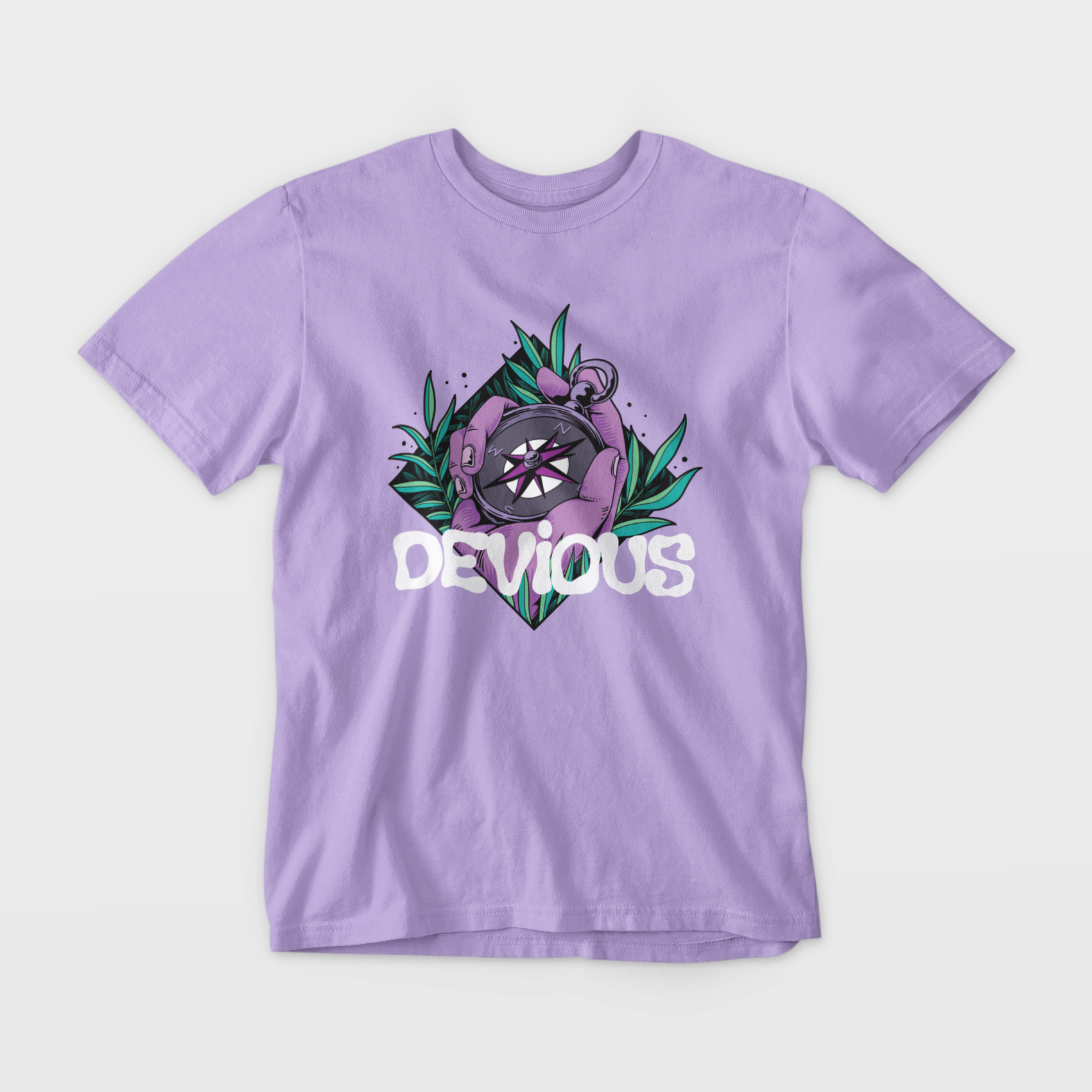 devious-lavender-round-neck-t-shirt