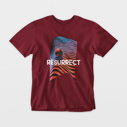 resurrect-maroon-round-neck-t-shirt