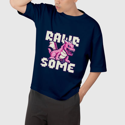 rawrsome-navy-blue-oversized-tshirt