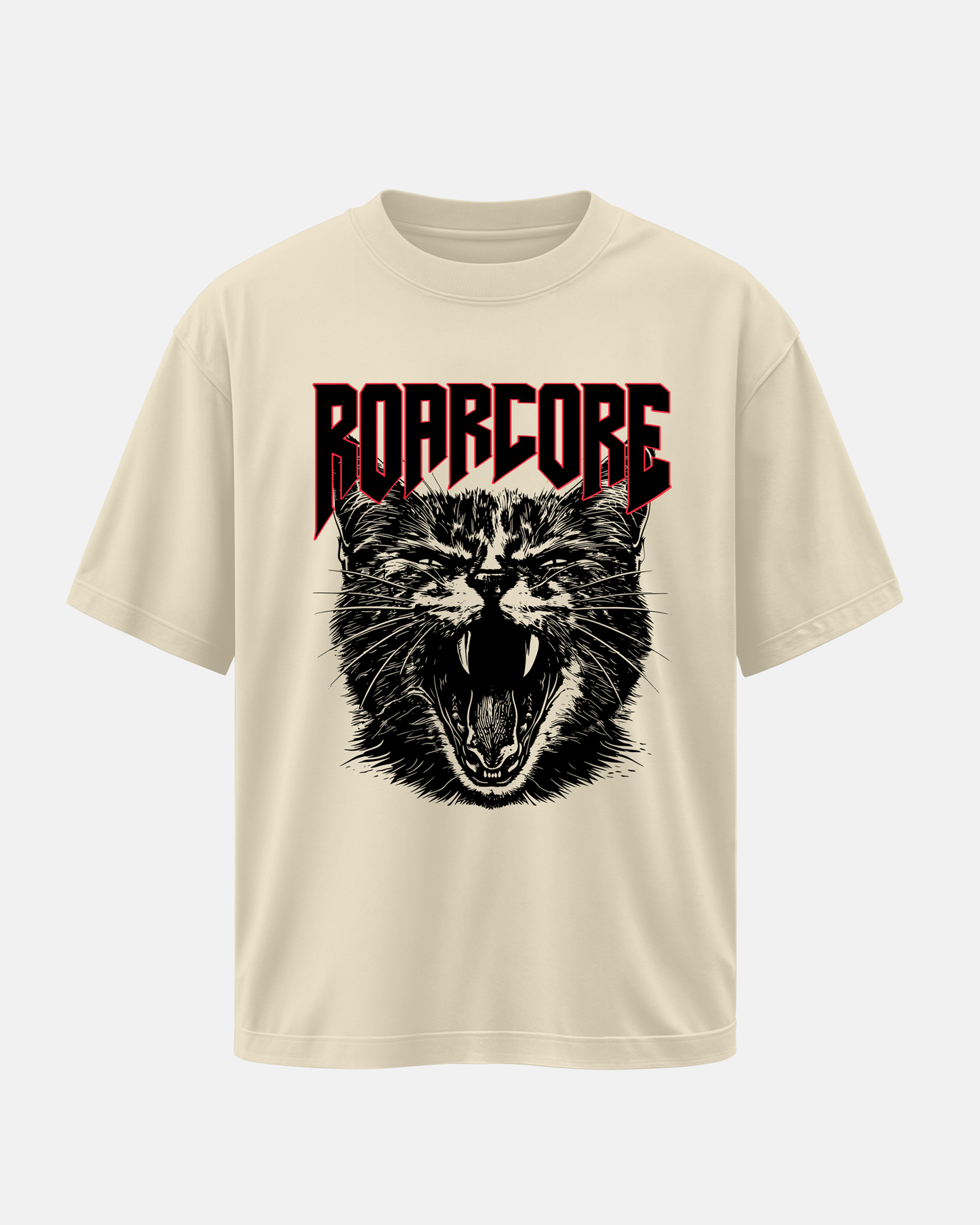 ROARCORE: Off White Oversized T-Shirt