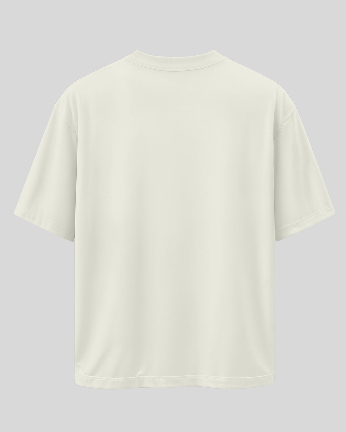 SILENT: Ivory White Premium Oversized T-Shirt for Men