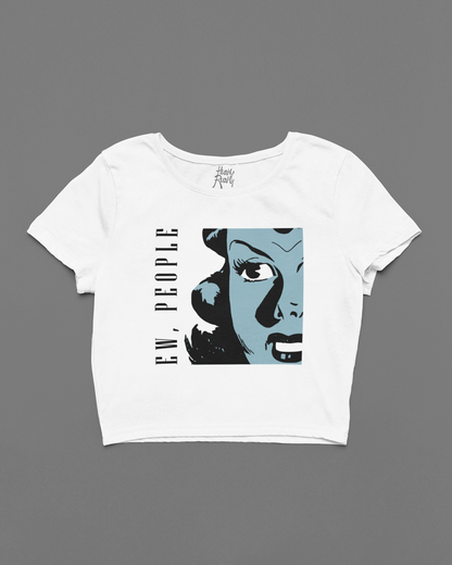 EW, PEOPLE: WHITE CROP TOP
