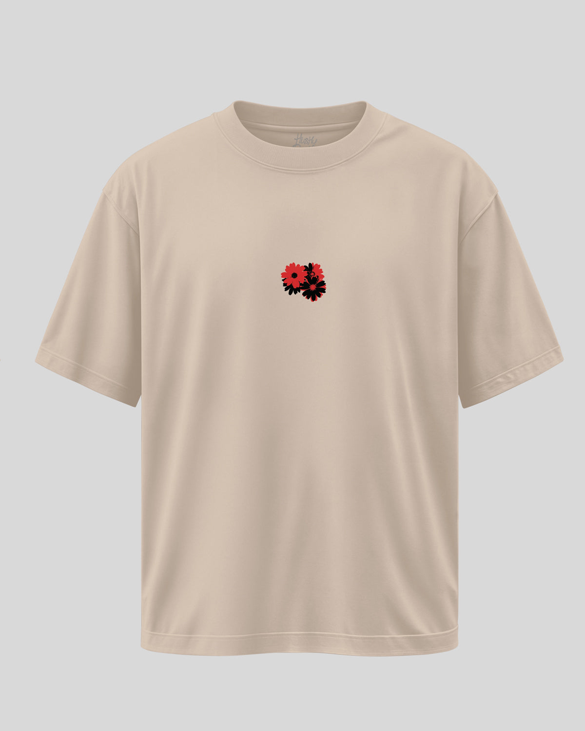 SPRING03: Beige Premium Oversized T-Shirt for Men