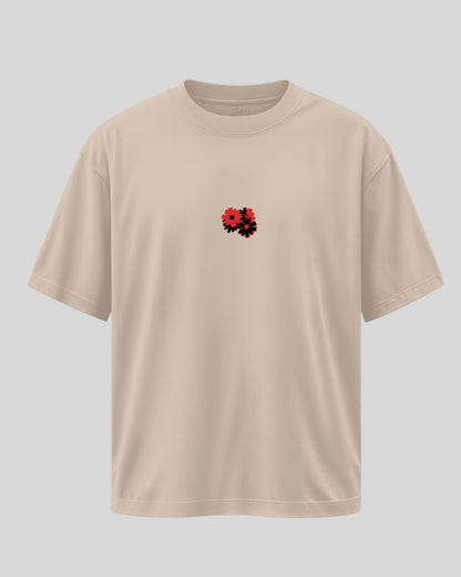 SPRING03: Beige Premium Oversized T-Shirt for Men
