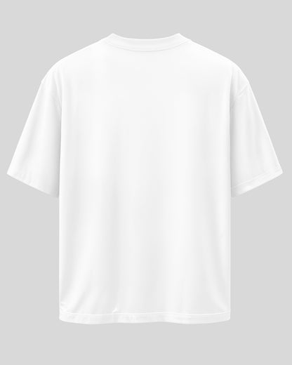 STOPWAR: White Oversized T-Shirt for Men